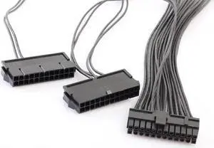 Power Cable WISDUM 30cm 24Pin 20+4Pin Triple PSU -ATX Power Supply Adapter Cable 18AWG Wire for Mining Power Supply Synchronization Start Line Power Cable WISDUM 30cm 24Pin 20+4Pin Triple PSU -ATX Power Supply Adapter Cable 18AWG Wire for Mining Power Supply Synchronization Start Line