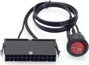 Gadget WISDUM ATX/EPS 24pin Power supply Jump Start cable with ON / OFF button switch Mining Power adapter reset switch lines Gadget WISDUM ATX/EPS 24pin Power supply Jump Start cable with ON / OFF button switch Mining Power adapter reset switch lines