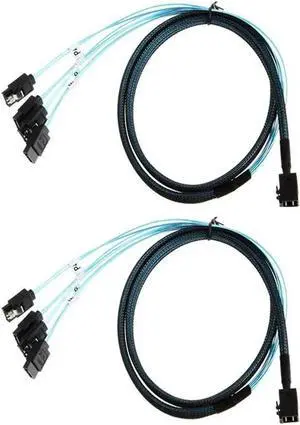 Power Cable WISDUM Ruth's sister Internal HD Mini SAS (SFF-8643) Target - 4X SATA (Host) Cable, SFF-8643 To 4X SATA Cable HD Mini SAS Host 2Pieces Power Cable WISDUM Ruth's sister Internal HD Mini SAS (SFF-8643) Target - 4X SATA (Host) Cable, SFF-8643 To 4X SATA Cable HD Mini SAS Host 2Pieces
