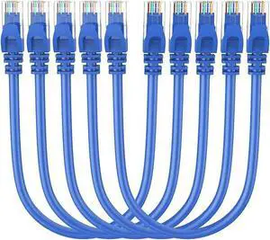 Internet Cable WISDUM Cat 6 Ethernet Cable 5 Pack 1ft, Internet Network Cords Patch LAN Cable, 23 AWG High Speed RJ45 Wire for Router, Modem, Computer, Short Ethernet Cable1 FT, Blue Internet Cable WISDUM Cat 6 Ethernet Cable 5 Pack 1ft, Internet Network Cords Patch LAN Cable, 23 AWG High Speed RJ45 Wire for Router, Modem, Computer, Short Ethernet Cable1 FT, Blue