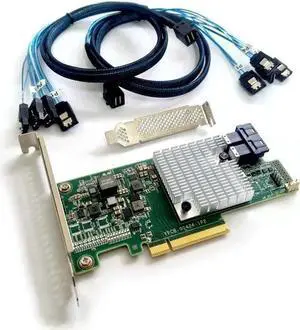 NIC Card WISDUM SAS3008 9300-8I IT-Mode HBA JBOD PCI-E 3.0 SATA/SAS 8-Port SAS3 12Gb/s ZFS FreeNAS unRAID+2* SFF-8643 SATA Cable NIC Card WISDUM SAS3008 9300-8I IT-Mode HBA JBOD PCI-E 3.0 SATA/SAS 8-Port SAS3 12Gb/s ZFS FreeNAS unRAID+2* SFF-8643 SATA Cable