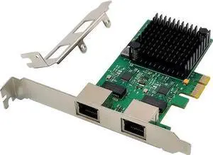 WISDUM Dual-Port 2.5GBase-T PCIe Network Adapter RTL8125B 2500/1000/100Mbps PCI Express Gigabit Ethernet NIC Card RJ45 LAN Controller WISDUM Dual-Port 2.5GBase-T PCIe Network Adapter RTL8125B 2500/1000/100Mbps PCI Express Gigabit Ethernet NIC Card RJ45 LAN Controller