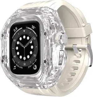 Gadget WISDUM Waterproof Case with Band for Watch Ultra 2 / Ultra 1 49mm, Water Proof Full Body Rugged Cover with Screen Protector for Watch Ultra 2 / Ultra1 49mm White Gadget WISDUM Waterproof Case with Band for Watch Ultra 2 / Ultra 1 49mm, Water Proof Full Body Rugged Cover with Screen Protector for Watch Ultra 2 / Ultra1 49mm White