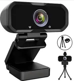 WISDUM Webcam 1080p HD Computer Camera - Microphone Laptop USB PC Webcam with Privacy Shutter and Tripod Stand, 110 Degree Live Streaming Widescreen Recording Pro Video Web Camera for Calling, Confere WISDUM Webcam 1080p HD Computer Camera - Microphone Laptop USB PC Webcam with Privacy Shutter and Tripod Stand, 110 Degree Live Streaming Widescreen Recording Pro Video Web Camera for Calling, Confere