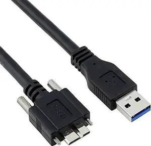 WISDUM 3M USB to Micro USB Cable with Mount Panel Screw USB 3.0 A Type Cable Male to Micro USB 3.0 B Male Cable for Hard Disk Mobile Phone WISDUM 3M USB to Micro USB Cable with Mount Panel Screw USB 3.0 A Type Cable Male to Micro USB 3.0 B Male Cable for Hard Disk Mobile Phone