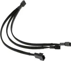WISDUM PWM Fan Splitter Cable 4 Pin Black Sleeved Case Fan Splitter Cable 1 to 3 Converter Braided Y Splitter Computer PC Fan Extension Power Cable 10.5 Inches (1 Pack) WISDUM PWM Fan Splitter Cable 4 Pin Black Sleeved Case Fan Splitter Cable 1 to 3 Converter Braided Y Splitter Computer PC Fan Extension Power Cable 10.5 Inches (1 Pack)