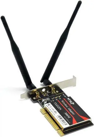 Wireless Adapter WISDUM for BCM43224 802.11n 300Mbps Wireless Wi-Fi Card Desktop PCI WiFi Adapter Network Adapter for MAC/Windows 7/8/10 Wireless Adapter WISDUM for BCM43224 802.11n 300Mbps Wireless Wi-Fi Card Desktop PCI WiFi Adapter Network Adapter for MAC/Windows 7/8/10