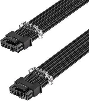 WISDUM PCIe 5.1 16Pin GPU Power Cable - 70cm 12V-2x6 PSU Sleeved Cable 600W Male to Male 12VHPWR for Geforce RTX 5090 5080 5070ti 3090Ti 4070 Ti 4080 4090 5070 to ATX 3.1 Modular PSU (Black) WISDUM PCIe 5.1 16Pin GPU Power Cable - 70cm 12V-2x6 PSU Sleeved Cable 600W Male to Male 12VHPWR for Geforce RTX 5090 5080 5070ti 3090Ti 4070 Ti 4080 4090 5070 to ATX 3.1 Modular PSU (Black)