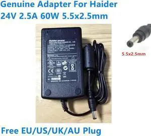 WISDUM 24V 2.5A 60W 5.5x2.5mm HDAD60W104 AC Adapter For Haider Power Supply Charger WISDUM 24V 2.5A 60W 5.5x2.5mm HDAD60W104 AC Adapter For Haider Power Supply Charger