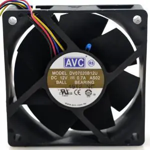 WISDUM For AVC DV07020B12U 7020 70mm 7cm DC 12V 0.7A dual ball bearing fan server inverter cooling fan WISDUM For AVC DV07020B12U 7020 70mm 7cm DC 12V 0.7A dual ball bearing fan server inverter cooling fan