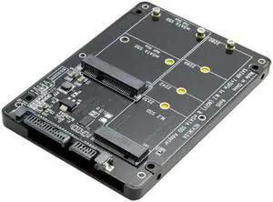 Gadget WISDUM 2 in 1 Combo M.2 NGFF B-Key & MSATA SSD to SATA 3.0 Adapter Converter Case Enclosure Support SATA Reversion 3.2 Gadget WISDUM 2 in 1 Combo M.2 NGFF B-Key & MSATA SSD to SATA 3.0 Adapter Converter Case Enclosure Support SATA Reversion 3.2