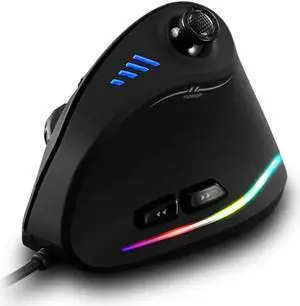 Gadget WISDUM Zelotes C-18 Vertical Wired Gaming Mouse 11 Programmable Buttons Adjustable 10000DPI Laser Engine RGB Light Belt 128KB Gadget WISDUM Zelotes C-18 Vertical Wired Gaming Mouse 11 Programmable Buttons Adjustable 10000DPI Laser Engine RGB Light Belt 128KB