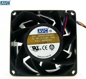 Gadget WISDUM For AVC 2B08038B48U 48V 0.58A 8CM 8038 4-P PWM Case cooling Fan powerful 80*80*38mm Gadget WISDUM For AVC 2B08038B48U 48V 0.58A 8CM 8038 4-P PWM Case cooling Fan powerful 80*80*38mm