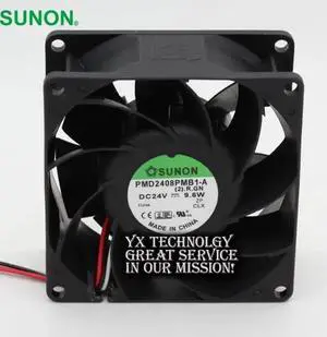 Gadget WISDUM For SUNON 80*80*38mm 3-wire PMD2408PMB1-A (2).GN 80mm 8038 24V 9.6W cooling fan Gadget WISDUM For SUNON 80*80*38mm 3-wire PMD2408PMB1-A (2).GN 80mm 8038 24V 9.6W cooling fan