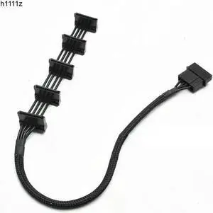 Gadget WISDUM High Quality 1 Pcs Practical Durable PC Server 4 pins IDE Molex 1 to 5 SATA Power Cable Adapter Splitter Cables 18AWG Black 40cm Gadget WISDUM High Quality 1 Pcs Practical Durable PC Server 4 pins IDE Molex 1 to 5 SATA Power Cable Adapter Splitter Cables 18AWG Black 40cm
