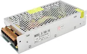 WISDUM 18V 10A Switching Power Supply Transformer AC110/220V to DC 18V 10A 180W for Industrial Automation, Electronic Equipment, Communications WISDUM 18V 10A Switching Power Supply Transformer AC110/220V to DC 18V 10A 180W for Industrial Automation, Electronic Equipment, Communications