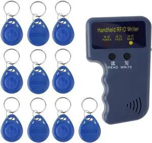 WISDUM Handheld 125KHz RFID ID Card Copier Writer Duplicator Programmer Reader Match Writable EM4305 ID Keyfobs Tags Card Key Cards WISDUM Handheld 125KHz RFID ID Card Copier Writer Duplicator Programmer Reader Match Writable EM4305 ID Keyfobs Tags Card Key Cards