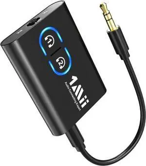 WISDUM 1Mii Bluetooth 5.3 Transmitter Receiver for TV to Wireless Headphones, Dual Link AptX Adaptive/Low Latency/HD Audio, Aux Bluetooth Audio Receiver Adapter for Home Stereo, Airplane, Boat, Gym WISDUM 1Mii Bluetooth 5.3 Transmitter Receiver for TV to Wireless Headphones, Dual Link AptX Adaptive/Low Latency/HD Audio, Aux Bluetooth Audio Receiver Adapter for Home Stereo, Airplane, Boat, Gym