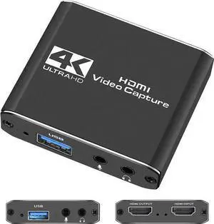 WISDUM Capture Card, HDMI Audio Video Capture Card, 1080P 60FPS Video Recorder Capture Device Converter with Mic Input & Audio Output and 4K HD Loop-Out Work with Switch/PS4/DSLR/OBS WISDUM Capture Card, HDMI Audio Video Capture Card, 1080P 60FPS Video Recorder Capture Device Converter with Mic Input & Audio Output and 4K HD Loop-Out Work with Switch/PS4/DSLR/OBS