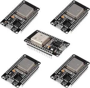 WISDUM 5PCS ESP32 ESP-32S WiFi Development Board NodeMCU ESP-WROOM-32 Microcontroller 2.4GHz Dual-Core WiFi Bluetooth Processor Integrated Chip CP2102 WISDUM 5PCS ESP32 ESP-32S WiFi Development Board NodeMCU ESP-WROOM-32 Microcontroller 2.4GHz Dual-Core WiFi Bluetooth Processor Integrated Chip CP2102