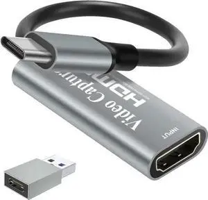 WISDUM Papeaso Video Capture Card, Video Recording Card Wonderful 4K HDMI to 1080P USB C for Gaming Streaming TV Recorder, for Windows Mac OS System with USB C Adapter to Adjust PS4, Switch, Xbox1 WISDUM Papeaso Video Capture Card, Video Recording Card Wonderful 4K HDMI to 1080P USB C for Gaming Streaming TV Recorder, for Windows Mac OS System with USB C Adapter to Adjust PS4, Switch, Xbox1