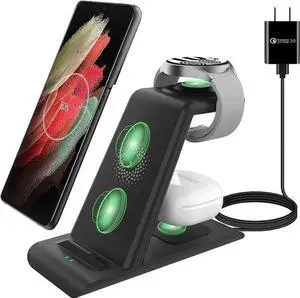 WISDUM Wireless Charging Station for Wireless Charger Stand Magnet Galaxy Watch 6 40/44/43/47/5 Pro/4/3 Active 2/1 Galaxy S23/S22/S21/S20/S10/e/Note 20/10/9/8/ Galaxy Buds2 Pro/Live Multiple Devices WISDUM Wireless Charging Station for Wireless Charger Stand Magnet Galaxy Watch 6 40/44/43/47/5 Pro/4/3 Active 2/1 Galaxy S23/S22/S21/S20/S10/e/Note 20/10/9/8/ Galaxy Buds2 Pro/Live Multiple Devices