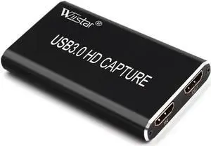 WISDUM USB Video Capture Card Grabber HD to Type-C/USB C/USB 3.0 1080P 60fps Game Adapter with HDMI Loop Output for Windows Linux Os X WISDUM USB Video Capture Card Grabber HD to Type-C/USB C/USB 3.0 1080P 60fps Game Adapter with HDMI Loop Output for Windows Linux Os X