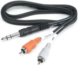 WISDUM Hosa Technology 13.2' (4M) Stereo 1/4" Male to Two RCA Male Y-Cable #TRS204 WISDUM Hosa Technology 13.2' (4M) Stereo 1/4" Male to Two RCA Male Y-Cable #TRS204