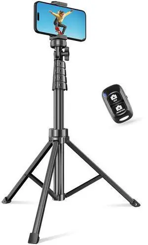 WISDUM SENSYNE 62" Phone Tripod & Selfie Stick, Extendable Cell Phone Tripod Stand with Wireless Remote and Phone Holder, Compatible with Android Phone, Camera WISDUM SENSYNE 62" Phone Tripod & Selfie Stick, Extendable Cell Phone Tripod Stand with Wireless Remote and Phone Holder, Compatible with Android Phone, Camera