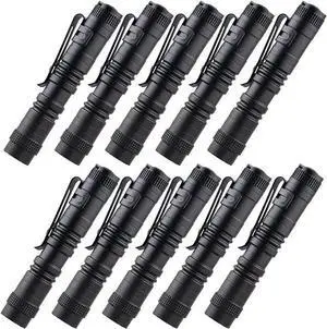 WISDUM 10 Pack Small Mini LED Flashlight Pocket Flashlight Pen Light Flashlight Tactical Flashlight with Clip Flashlights for Camping Outdoor Emergency Inspection Fathers Gifts for Dad Husband WISDUM 10 Pack Small Mini LED Flashlight Pocket Flashlight Pen Light Flashlight Tactical Flashlight with Clip Flashlights for Camping Outdoor Emergency Inspection Fathers Gifts for Dad Husband