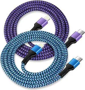 WISDUM 2pack-10ft USB Type C to Lightning Charger Cable Original Usbc Power Delivery Fast Charging Cord for 14 13 Pro Max/13Pro/12/11/X/XR/XS/8 PD USB-C Lighting Wire Cargador Powerline WISDUM 2pack-10ft USB Type C to Lightning Charger Cable Original Usbc Power Delivery Fast Charging Cord for 14 13 Pro Max/13Pro/12/11/X/XR/XS/8 PD USB-C Lighting Wire Cargador Powerline