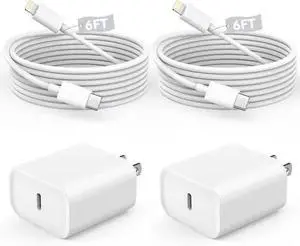 WISDUM Fast Charger iPhoneApple MFi Certified 2Pack USB C Wall Charger Fast Charger 6FT Type-C USB C to Lightning Cables for 14/13/12/11 Pro Max,Mini,8, /AirPods WISDUM Fast Charger iPhoneApple MFi Certified 2Pack USB C Wall Charger Fast Charger 6FT Type-C USB C to Lightning Cables for 14/13/12/11 Pro Max,Mini,8, /AirPods