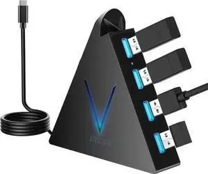 WISDUM USB C to USB Hub 4 Port, JoyReken Type C to USB Adapter with 4 USB 3.0 Ports, Thunderbolt 3 to Multiport USB 3.0 Hub, for , Mac Pro/Mini, iMac, Ps4, PS5, Surface Pro,Flash Drive WISDUM USB C to USB Hub 4 Port, JoyReken Type C to USB Adapter with 4 USB 3.0 Ports, Thunderbolt 3 to Multiport USB 3.0 Hub, for , Mac Pro/Mini, iMac, Ps4, PS5, Surface Pro,Flash Drive