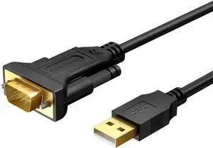 WISDUM USB to RS232 Adapter with PL2303 Chip (3-Pack), 3 Feet Gold Plated DB9 Male Serial Converter Cable for Windows 11,10, 8.1, 8,7, Linux, macOS, Black WISDUM USB to RS232 Adapter with PL2303 Chip (3-Pack), 3 Feet Gold Plated DB9 Male Serial Converter Cable for Windows 11,10, 8.1, 8,7, Linux, macOS, Black