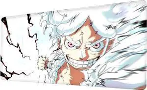 WISDUM Anime Mouse Pad Luffygear 5 Extended Gaming Desk Pad with Stitched Edges Large Mouse Mat with Non-Slip Rubber Base for Work & Gaming Office & Home 31.5x15.7 inch WISDUM Anime Mouse Pad Luffygear 5 Extended Gaming Desk Pad with Stitched Edges Large Mouse Mat with Non-Slip Rubber Base for Work & Gaming Office & Home 31.5x15.7 inch