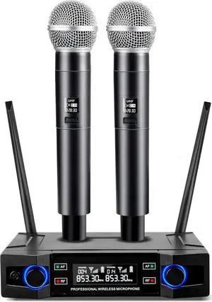 WISDUM Wireless Microphone for Handheld Wireless Mic System Professional Cordless Microphone for Singing Meeting Church Wedding Party WISDUM Wireless Microphone for Handheld Wireless Mic System Professional Cordless Microphone for Singing Meeting Church Wedding Party