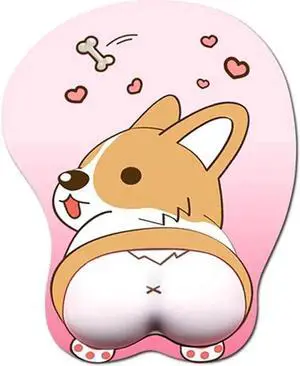 WISDUM Tidoopu Mouse Pad with Wrist Support Gel Ergonomic 3D Mouse Pad Anime Corgi Dog Mousepad Gaming Mouse Mat for PC Laptops (Pink) WISDUM Tidoopu Mouse Pad with Wrist Support Gel Ergonomic 3D Mouse Pad Anime Corgi Dog Mousepad Gaming Mouse Mat for PC Laptops (Pink)