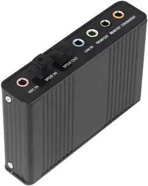 WISDUM USB Sound Card 6 Channel 5.1 SPDIF Optical Digital Sound Card Stereo Audio Adapter For PC Computer Laptop WISDUM USB Sound Card 6 Channel 5.1 SPDIF Optical Digital Sound Card Stereo Audio Adapter For PC Computer Laptop