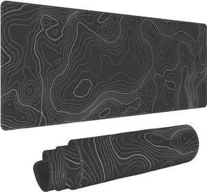 WISDUM Topographic Contour Gaming Mouse Pad Large XL Long Extended Pads Big Mousepad Keyboard Mouse Mat Desk Pad Home Office Decor Accessories for Computer Pc Laptop WISDUM Topographic Contour Gaming Mouse Pad Large XL Long Extended Pads Big Mousepad Keyboard Mouse Mat Desk Pad Home Office Decor Accessories for Computer Pc Laptop