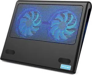 WISDUM Laptop Cooling Pad, Portable Ultra-Slim Quiet Laptop Notebook Cooler Cooling Pad Stand with 2 USB Powered Fans, Fits 12-16 Inches (Blue) WISDUM Laptop Cooling Pad, Portable Ultra-Slim Quiet Laptop Notebook Cooler Cooling Pad Stand with 2 USB Powered Fans, Fits 12-16 Inches (Blue)