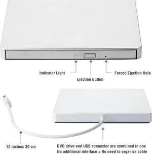 WISDUM External CD/DVD Drive for Mac, CD Burner USB 3.0 Portable CD-ROM DVD+/-RW Disc Player Burner Reader Writer Optical Drive for Mac Pro/Air, Windows 11/10 Laptop PC, Silver WISDUM External CD/DVD Drive for Mac, CD Burner USB 3.0 Portable CD-ROM DVD+/-RW Disc Player Burner Reader Writer Optical Drive for Mac Pro/Air, Windows 11/10 Laptop PC, Silver