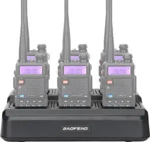 WISDUM Baofeng UV-5R Six Way Charger Two Way Radio Multi Unit Charger Station for UV-5R UV-5R+ UV-5RE UV-5RTP UV-5X3 BF-F8HP RT-5R RT-5RV MK4 Radio and Battery WISDUM Baofeng UV-5R Six Way Charger Two Way Radio Multi Unit Charger Station for UV-5R UV-5R+ UV-5RE UV-5RTP UV-5X3 BF-F8HP RT-5R RT-5RV MK4 Radio and Battery