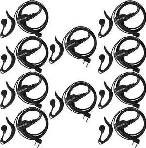 WISDUM Retevis Walkie Talkie Earpiece with Mic G Shape 2 Pin Adjustable Volume Headset Compatible with Retevis H-777 RT22 RT21 Baofeng UV-5R 888S 2 Way Radio(10 Pack) WISDUM Retevis Walkie Talkie Earpiece with Mic G Shape 2 Pin Adjustable Volume Headset Compatible with Retevis H-777 RT22 RT21 Baofeng UV-5R 888S 2 Way Radio(10 Pack)
