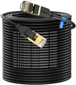 WISDUM Cat 8 Ethernet Cable, 300FT High Speed Heavy Duty 26AWG Cat8 LAN Network Cable 40Gbps, 2000Mhz with Gold Plated RJ45 Connector, Outdoor&Indoor Internet Cable Compatible for Router Gaming Modem WISDUM Cat 8 Ethernet Cable, 300FT High Speed Heavy Duty 26AWG Cat8 LAN Network Cable 40Gbps, 2000Mhz with Gold Plated RJ45 Connector, Outdoor&Indoor Internet Cable Compatible for Router Gaming Modem