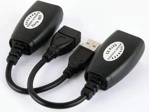 WISDUM LIXIN USB (Male) (Female) to RJ45 Adapter Set-USB to RJ45 LAN Extension Adapter Over Cat5/ Cat5e/ Cat6 Cable WISDUM LIXIN USB (Male) (Female) to RJ45 Adapter Set-USB to RJ45 LAN Extension Adapter Over Cat5/ Cat5e/ Cat6 Cable
