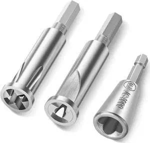 WISDUM 3 Pcs Stainless Steel Wire Twisting Tool Set - 3 Way/ 5 Way Wire Stripper and 6mm Hex Shank Cable Electrical Wire Twister Tool ,for Power Drill, Wire Nut Twisting WISDUM 3 Pcs Stainless Steel Wire Twisting Tool Set - 3 Way/ 5 Way Wire Stripper and 6mm Hex Shank Cable Electrical Wire Twister Tool ,for Power Drill, Wire Nut Twisting