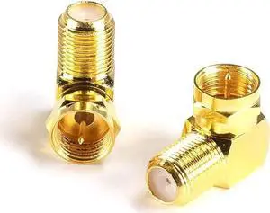 WISDUM Coaxial Cable Right Angle Connector 4 Pack for Tight Corners and Flat Panel TV Mounting 90 Degree F Type Adapter for Coax Cable and Wall Plates WISDUM Coaxial Cable Right Angle Connector 4 Pack for Tight Corners and Flat Panel TV Mounting 90 Degree F Type Adapter for Coax Cable and Wall Plates