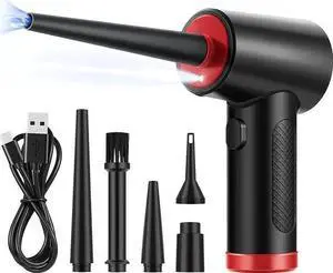 WISDUM OTAO Electric Cordless Compressed Air Duster -51000RPM,3 Speed, Fast-USB Charging Keyboard Cleaner with LED Light for Dust Off/Cleaning Computer Electronics, Replace Air Can/Pump WISDUM OTAO Electric Cordless Compressed Air Duster -51000RPM,3 Speed, Fast-USB Charging Keyboard Cleaner with LED Light for Dust Off/Cleaning Computer Electronics, Replace Air Can/Pump