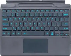 WISDUM Nanhent Type Cover for Surface Pro 9/Pro 8/Pro X/Pro 10/Pro 11 13 Inch Keyboard with Precision Touchpad, Bluetooth 5.3, 7-Color Keys Font Backlight (Gray) WISDUM Nanhent Type Cover for Surface Pro 9/Pro 8/Pro X/Pro 10/Pro 11 13 Inch Keyboard with Precision Touchpad, Bluetooth 5.3, 7-Color Keys Font Backlight (Gray)