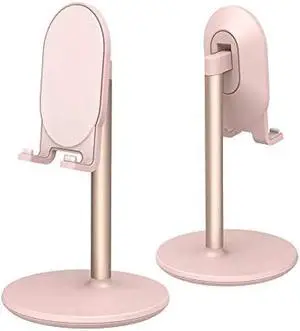 WISDUM Bright Stone Phone Stand for Desk, Adjustable Cell Phone Holder for Desk, Compatible with 4-12.9 Phones/Tablet///Switch (Pink) WISDUM Bright Stone Phone Stand for Desk, Adjustable Cell Phone Holder for Desk, Compatible with 4-12.9 Phones/Tablet///Switch (Pink)